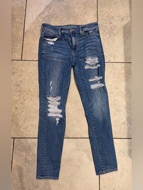 American Eagle Super Stretch X High-Rise Jeggings – blue- women’s Size 10